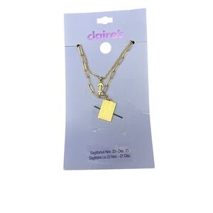 Claire's Gold Zodiac Necklace with Sagittarius Charm